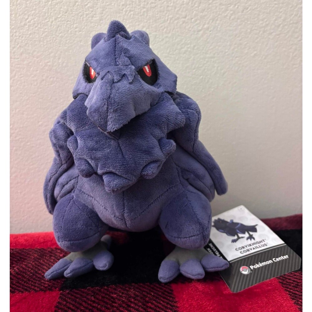 2019 Pokemon Center Corviknight Plush with Tags Stuffed Doll 9.5"